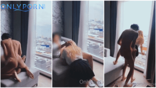 คลิปหลุด Onlyfans thepieporsche น้องพาย สาวหุ่นดี จัดกับแฟนในคอนโด เปิดม่านซอยท่าหมาริมน้ำต่าง ดูแล้วโคตรได้อารมณ์เลย